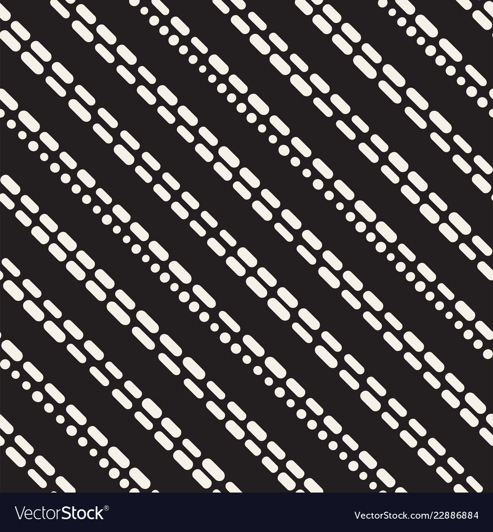 Black and white irregular rounded dashed lines vector image Black and white irregular rounded dashed lines
