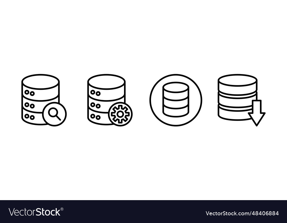 Database icon server storage Vector Image Database icon server storage