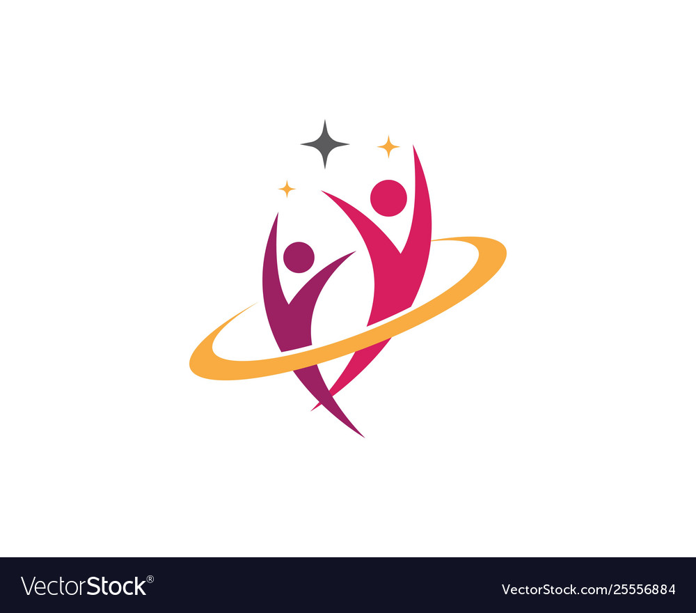 Health people human character logo sign Royalty Free Vector