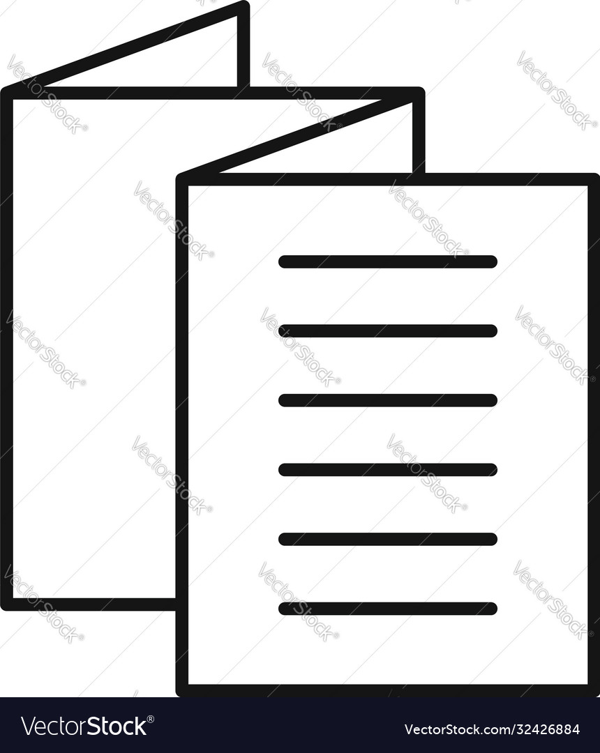 Open catalog icon outline style Royalty Free Vector Image