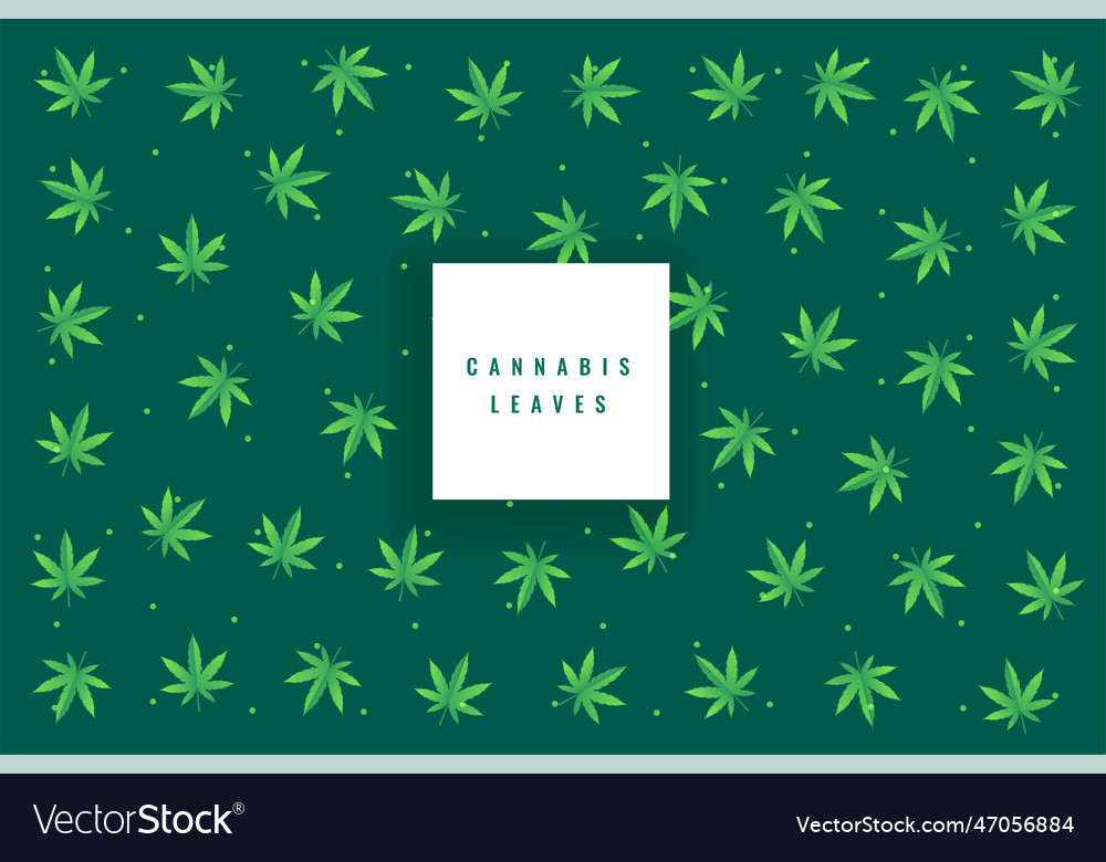 Natürliche Marihuana Cannabis Blätter Muster Design