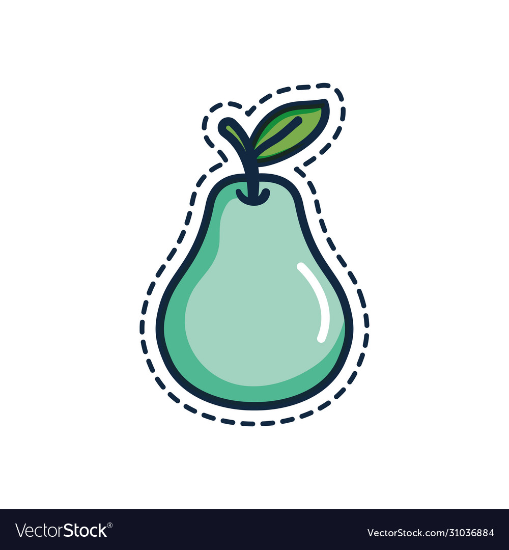 Patches concept pear icon line color style