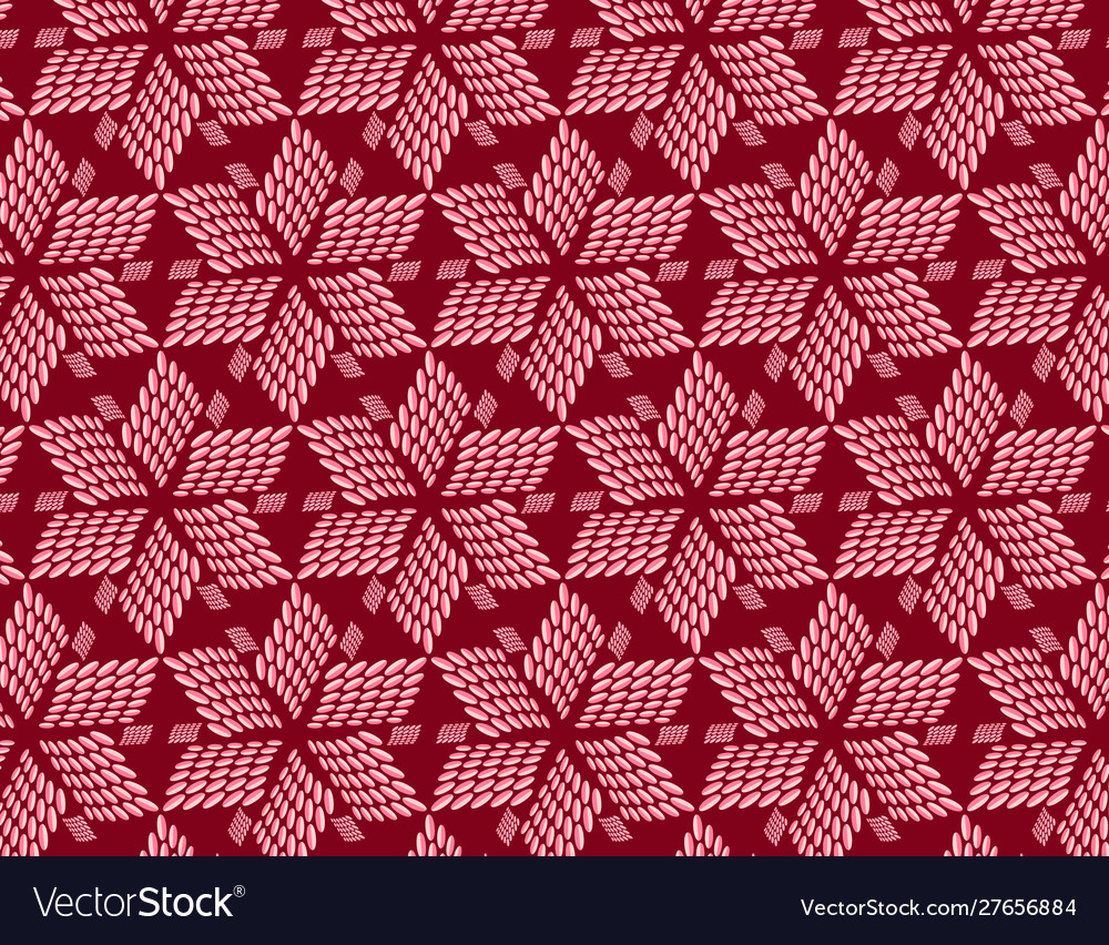 Seamless hexagonal flower pattern tile