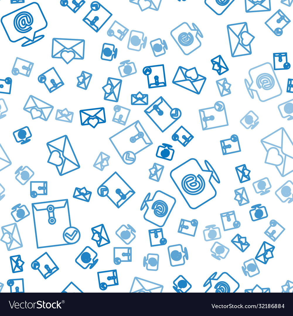 Set line envelope and check mark mail e-mail vector image Set line envelope and check mark mail e-mail
