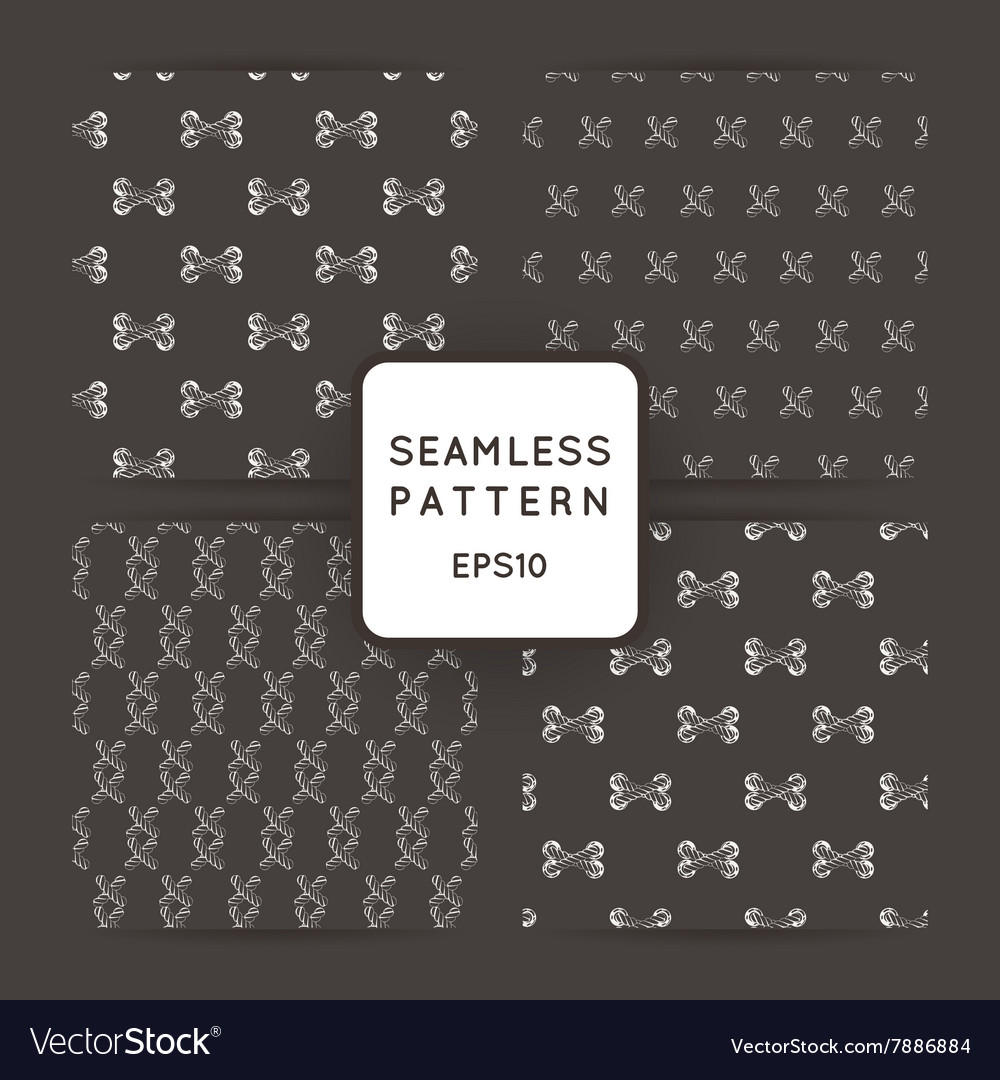 Set of seamless patterns with crossed