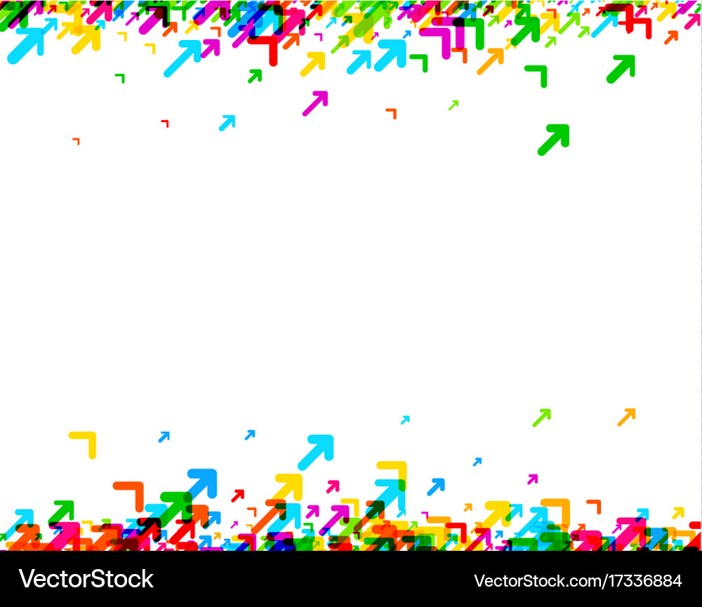 White background with colorful arrows Royalty Free Vector