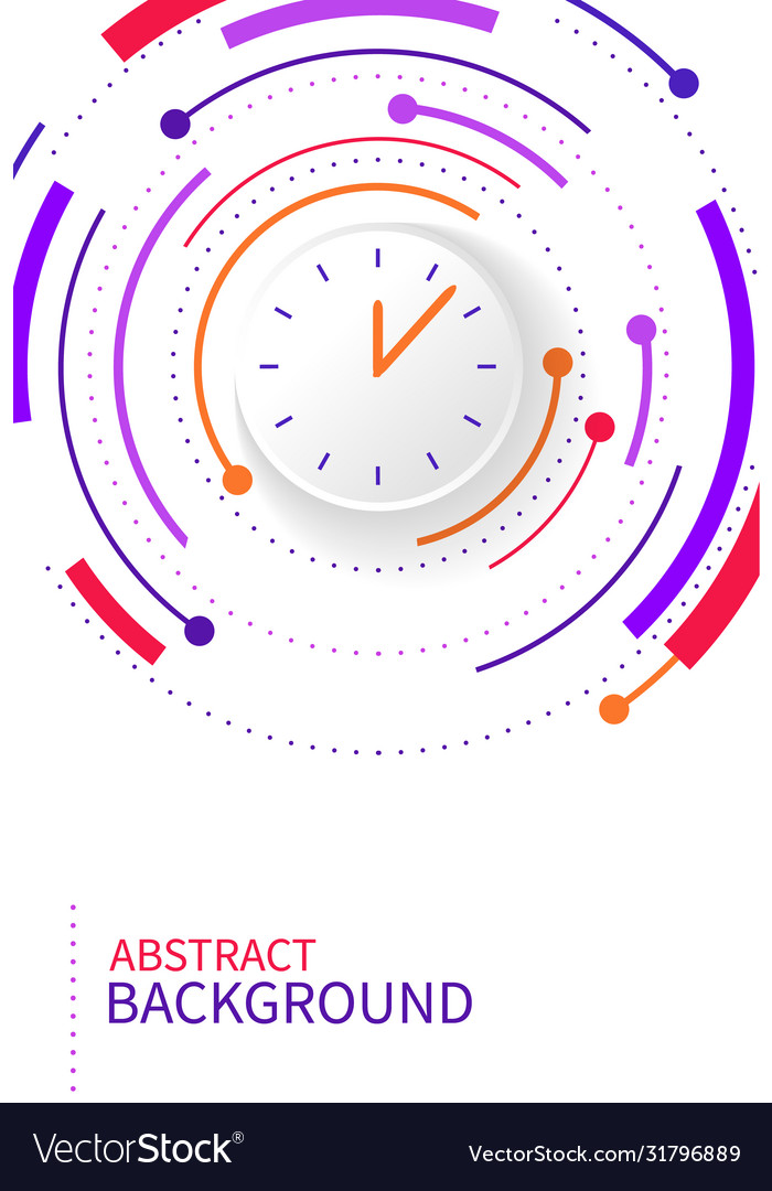 Abstract background with color circle line