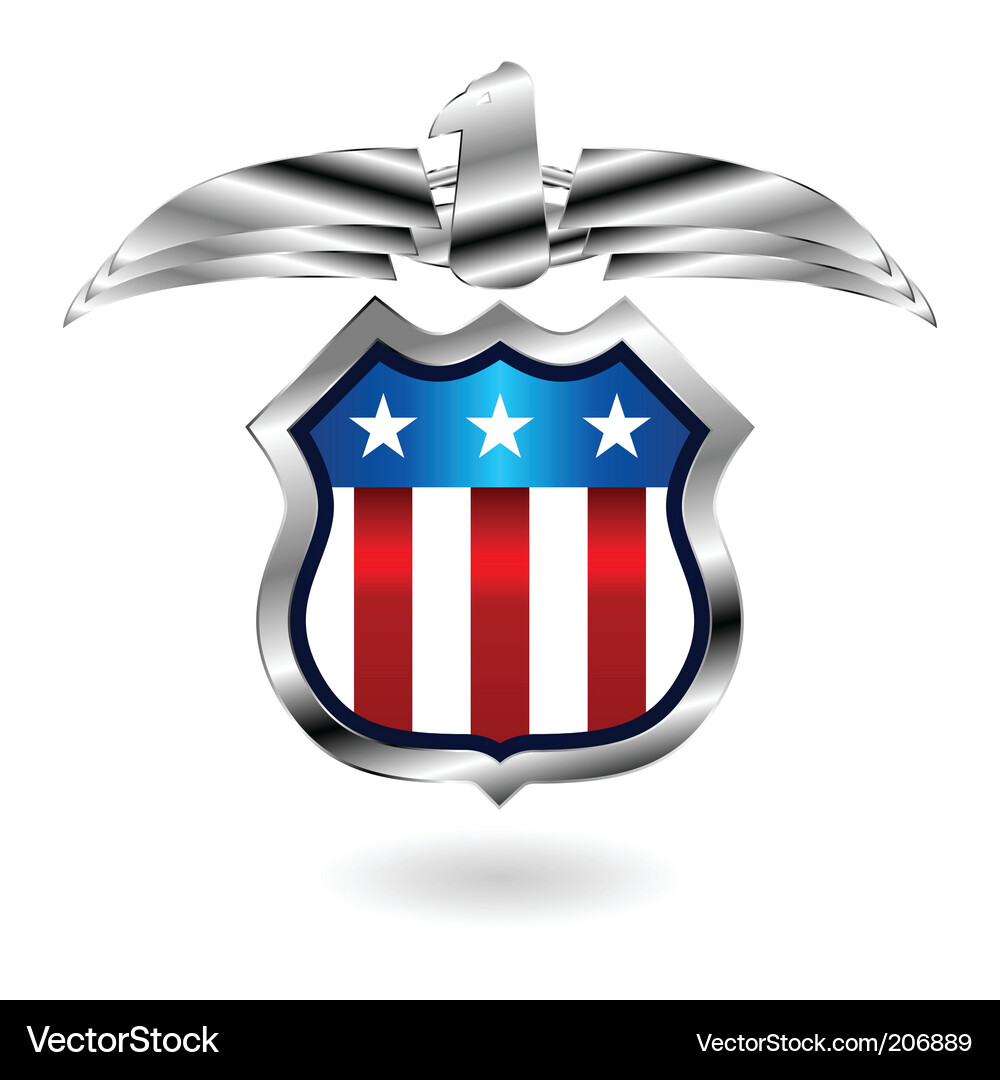 American Flag Badge Royalty Free Vector Image - VectorStock