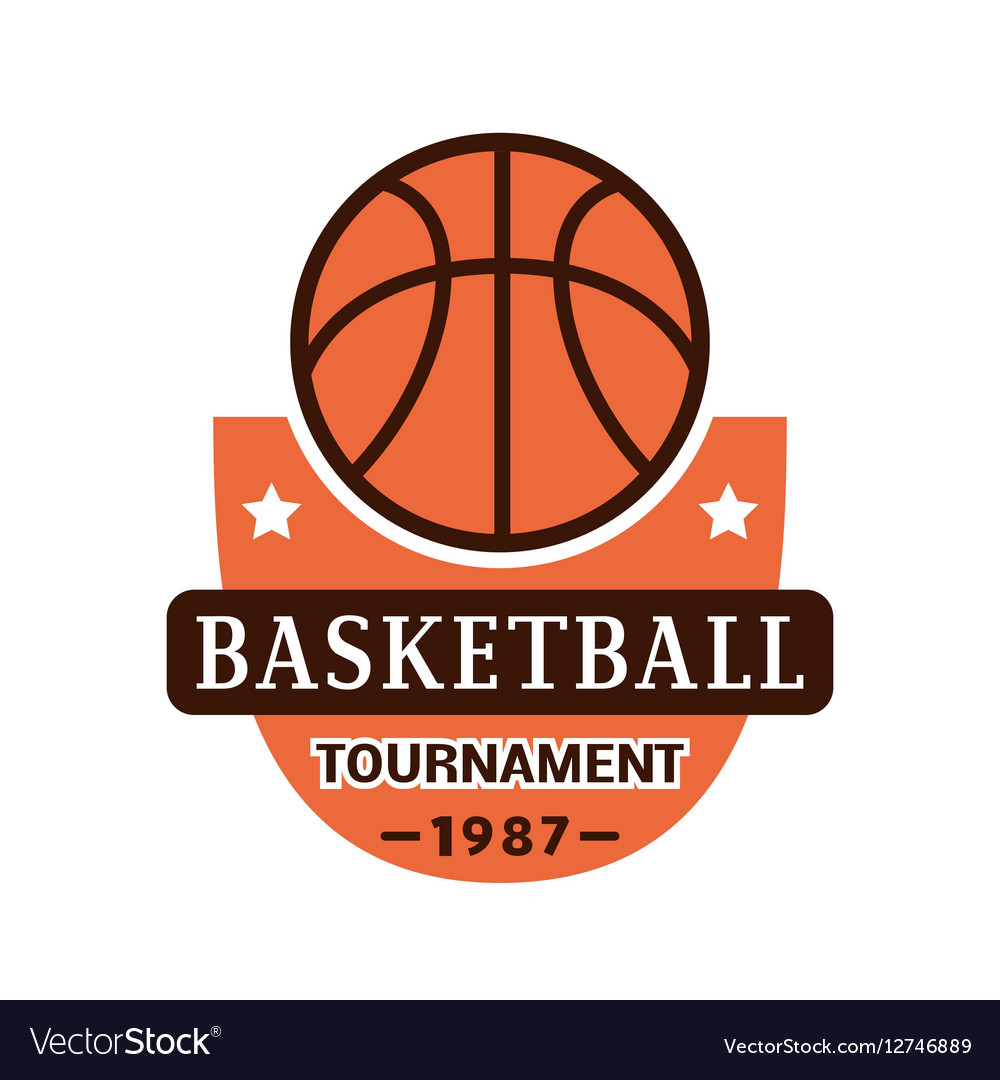 Basketball championship badge Royalty Free Vector Image