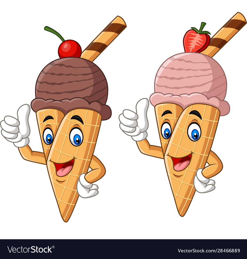 Download Vector illustration of delicious ice cream cone. Suitable