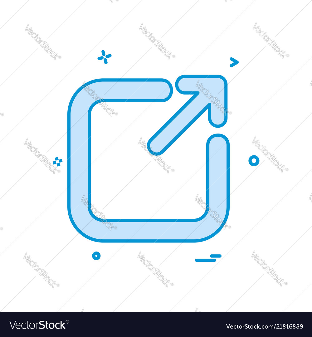 Exit icon design vector image Exit icon design