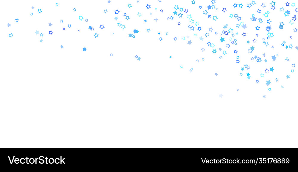 Frame blue stars on white background Royalty Free Vector