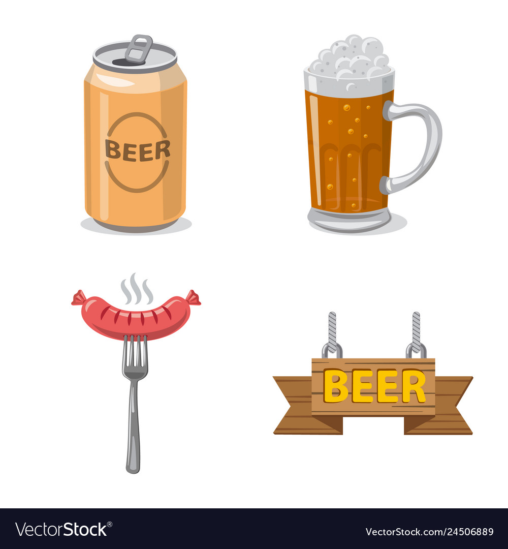 Isolated object of pub and bar symbol set vector image Isolated object of pub and bar symbol set