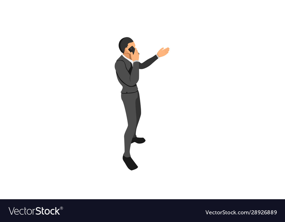 Man talking using a cellphone gesture Vector Image Man talking using a cellphone gesture