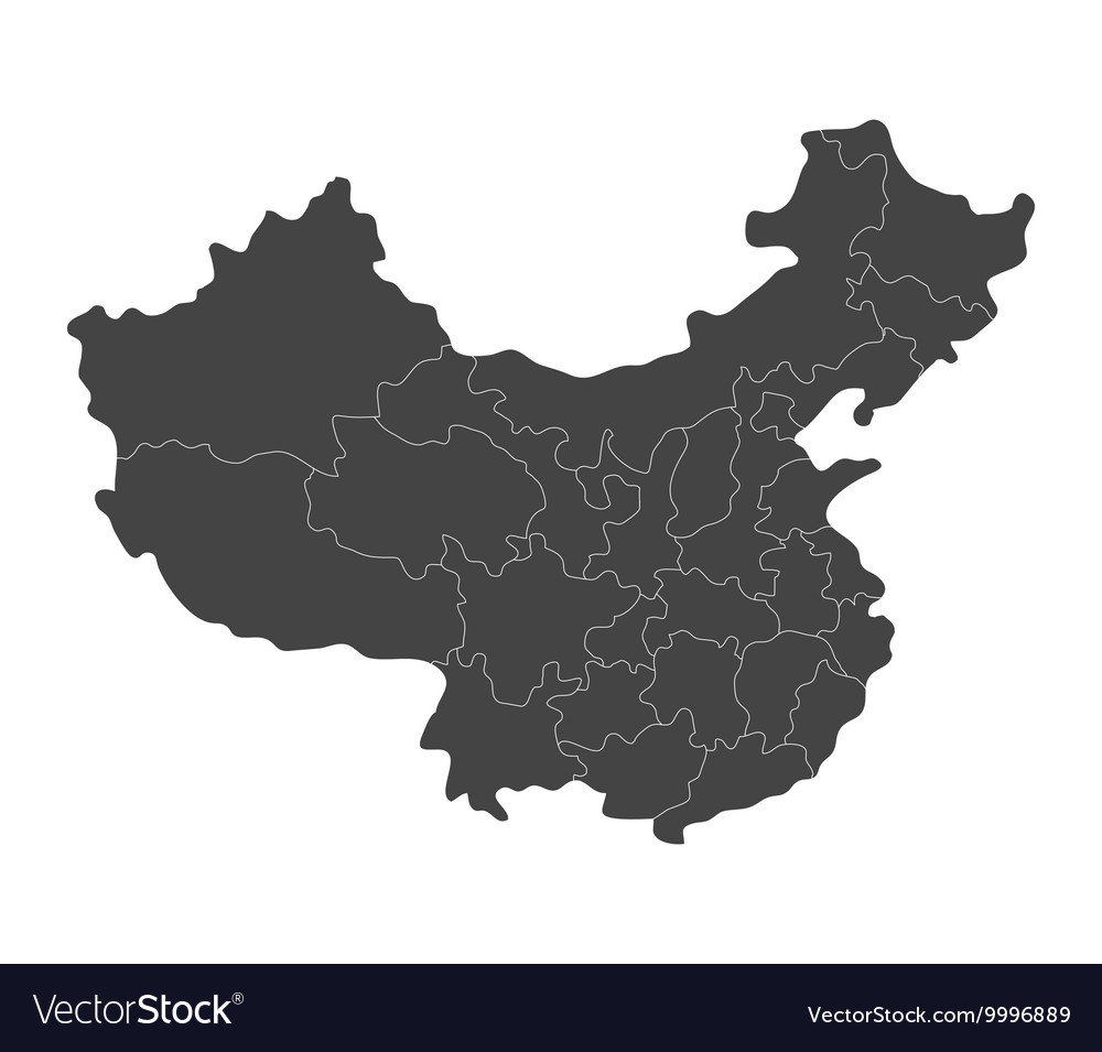 Map of china with regions