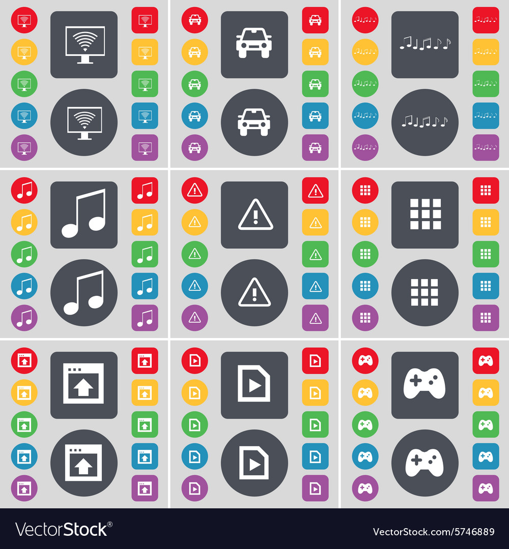 Monitor car notes warning apps window media file