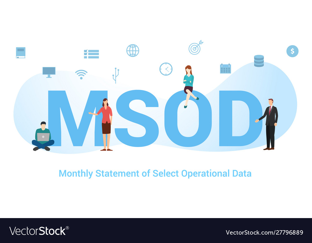 Msod monthly statement select operational data vector image Msod monthly statement select operational data
