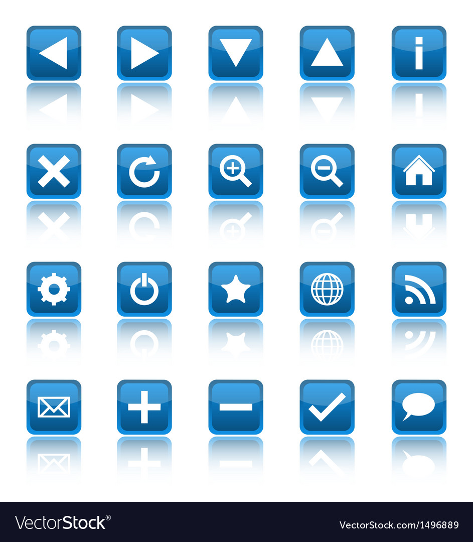 Navigation Icons - Blue Web Icons