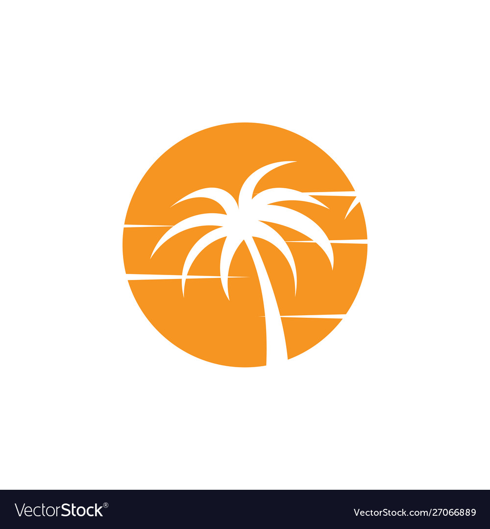 Palm tree graphic design template isolated Vector Image Palm tree graphic design template isolated vector image on VectorStock