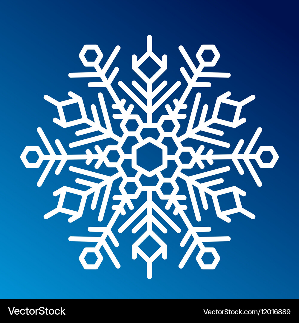 Snowflake icon Royalty Free Vector Image - VectorStock