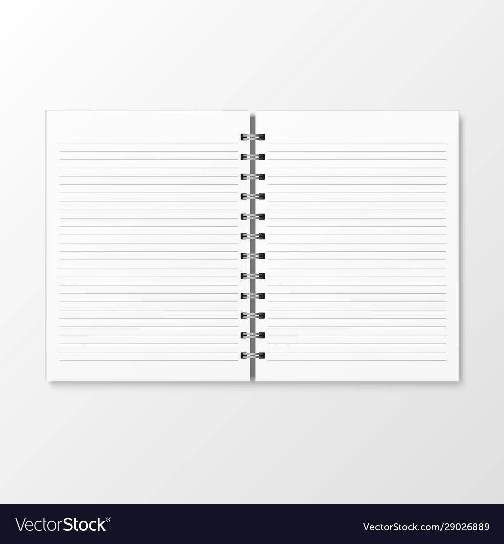 Top view spiral notebook mockup