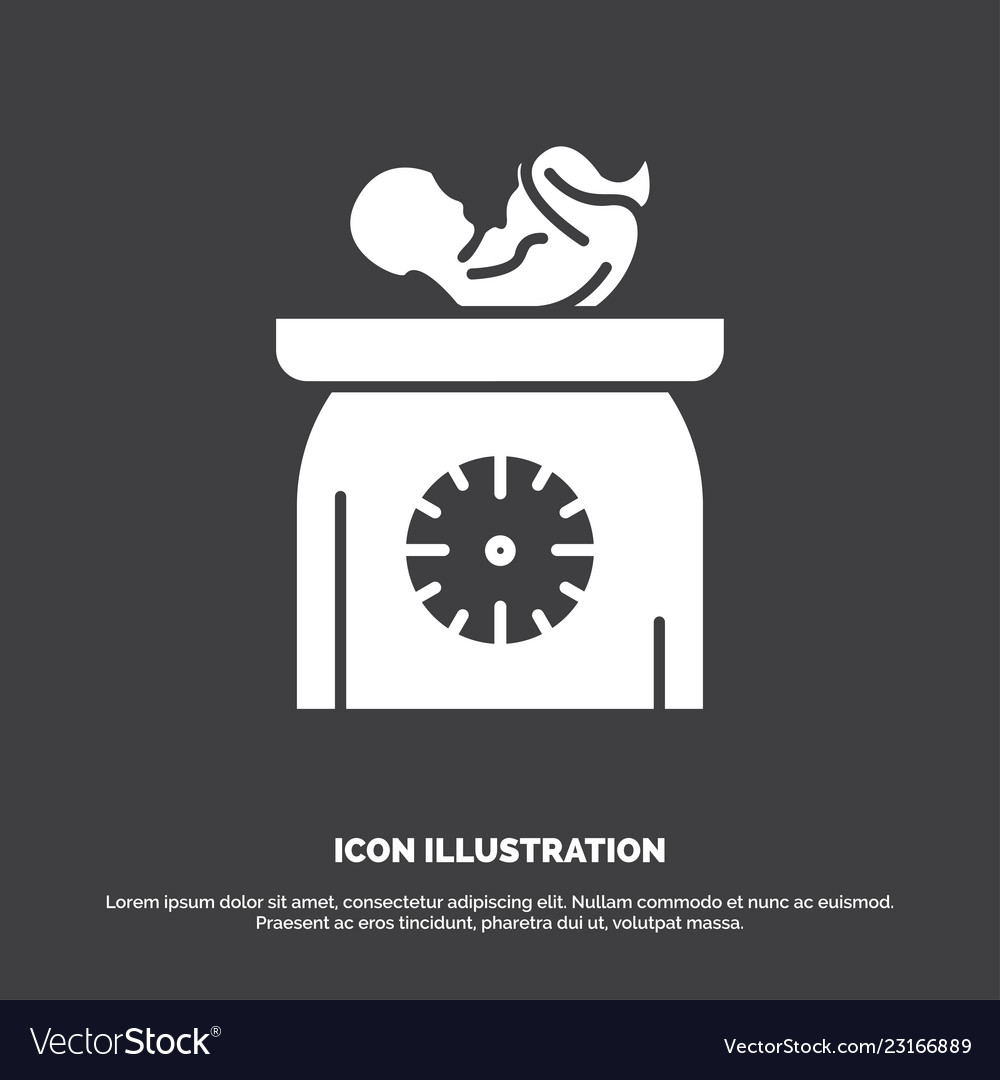 Gewicht Baby neu geborene Waagen Kind Icon Glyph Symbol