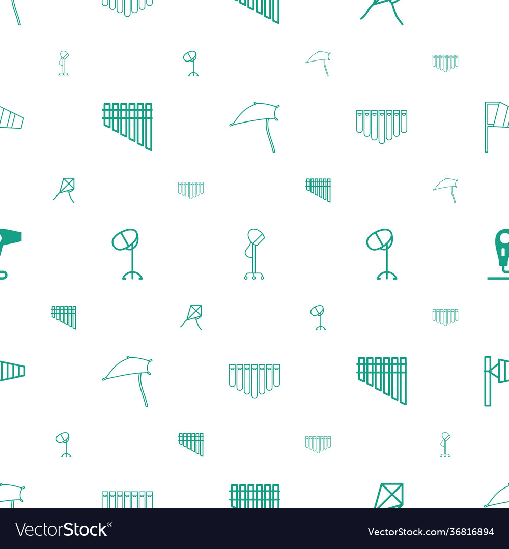 Blowing icons pattern seamless white background