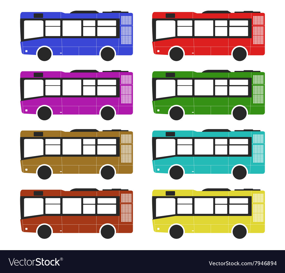 Bus on white background