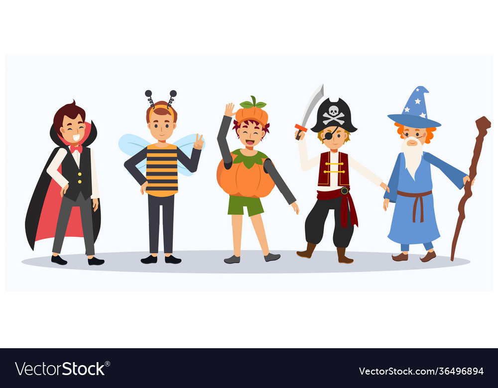 Cartoon cute halloween characterschildren