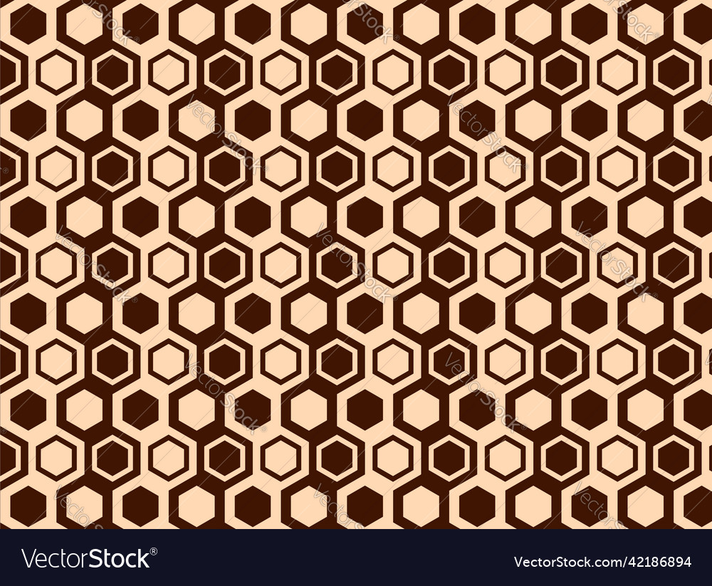 Chocolate hexagon pattern background design