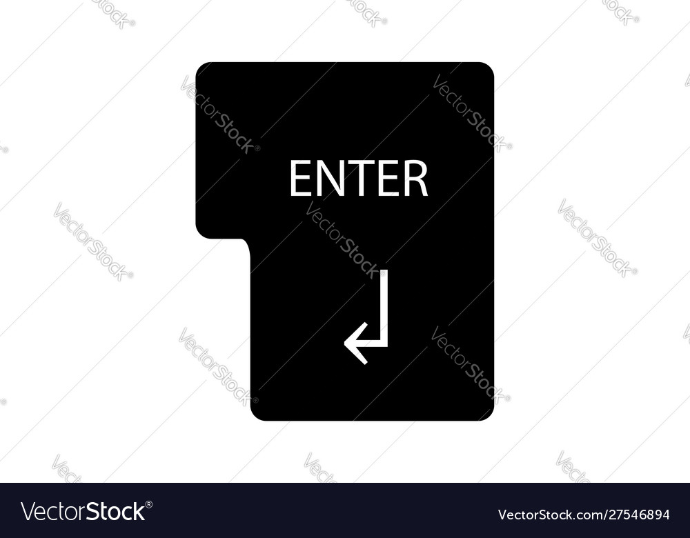 Enter button vector image Enter button