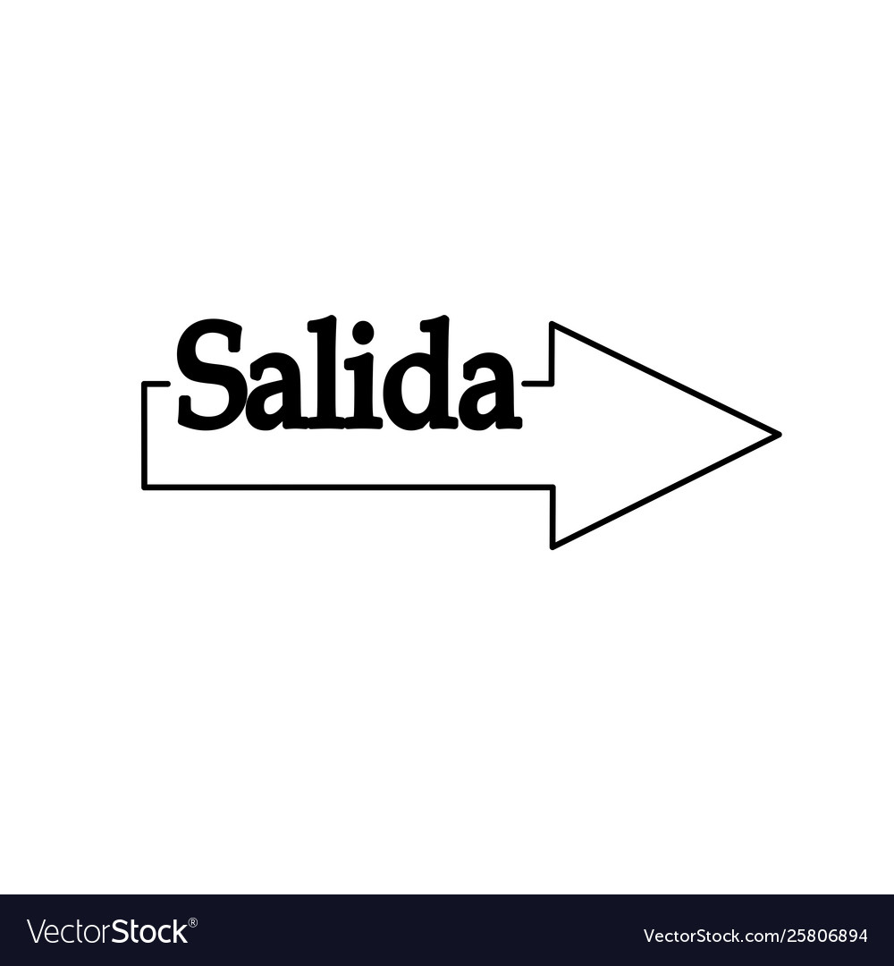 Exit in spanish icon arrow pointer line