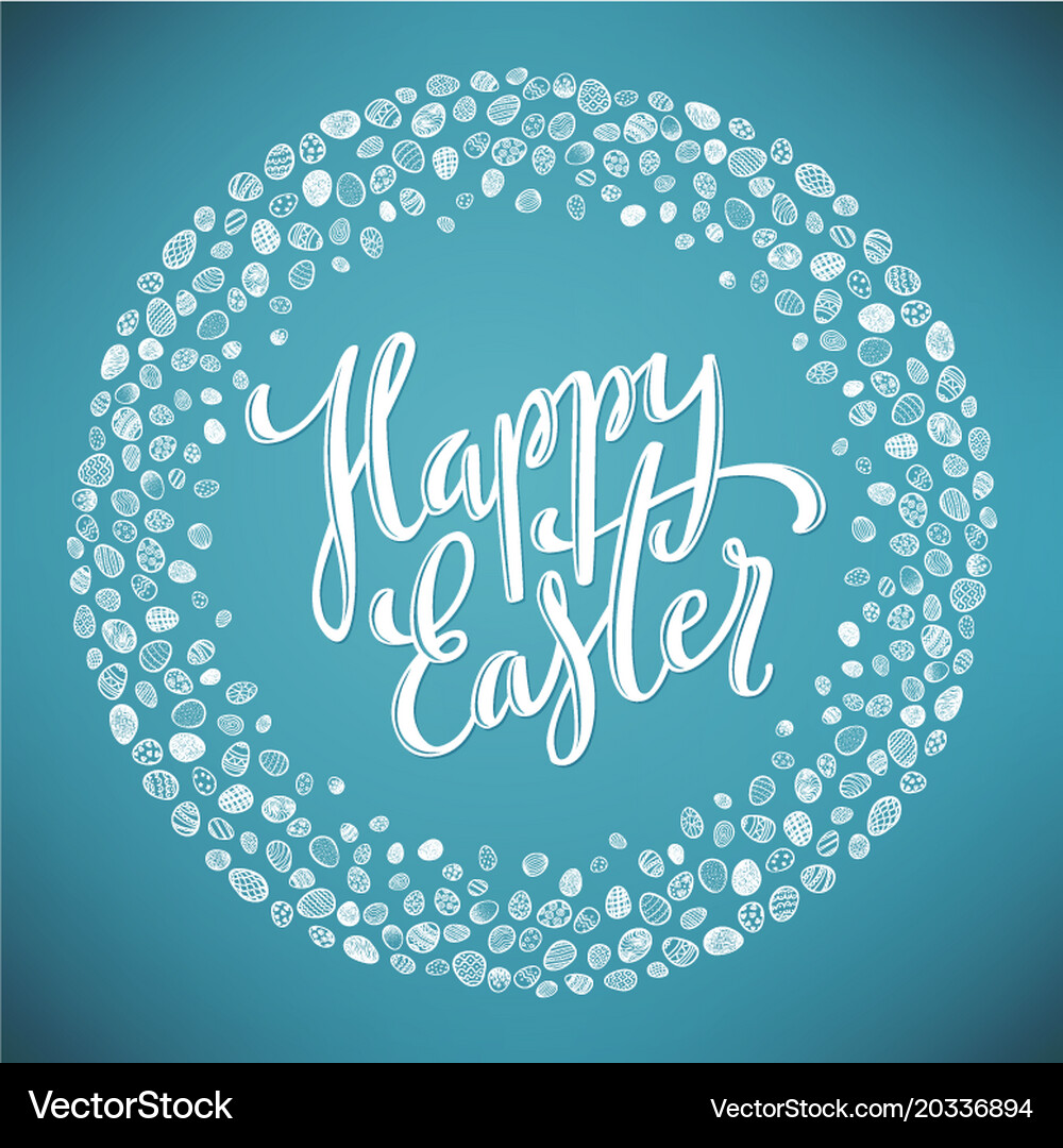 Happy easter poster Royalty Free Vector Image - VectorStock
