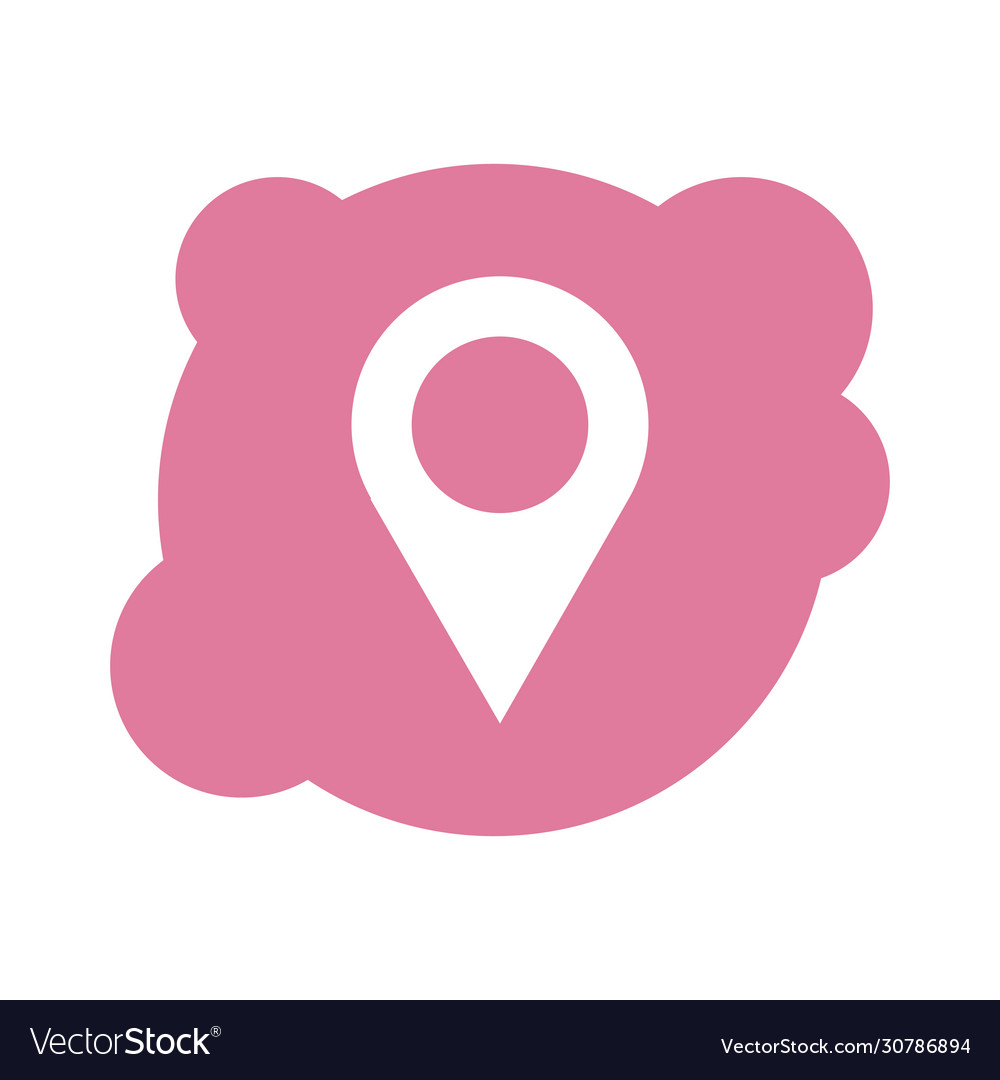 Pin pointer location guide block style icon
