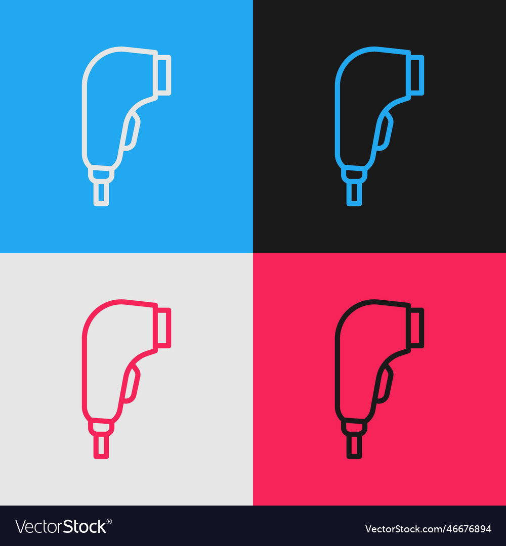 Pop art line scanner scanning bar code icon