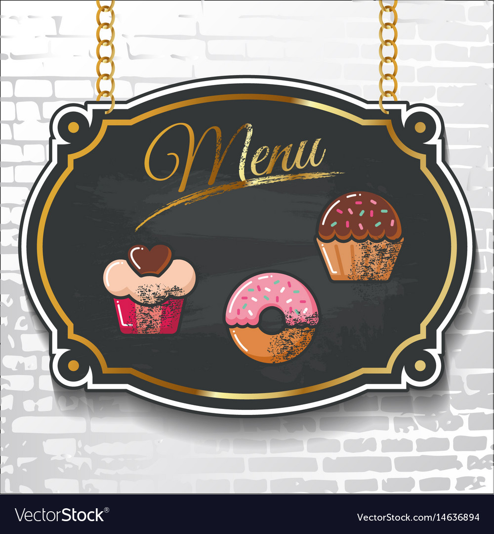 Set design elements chalkboard menu sample