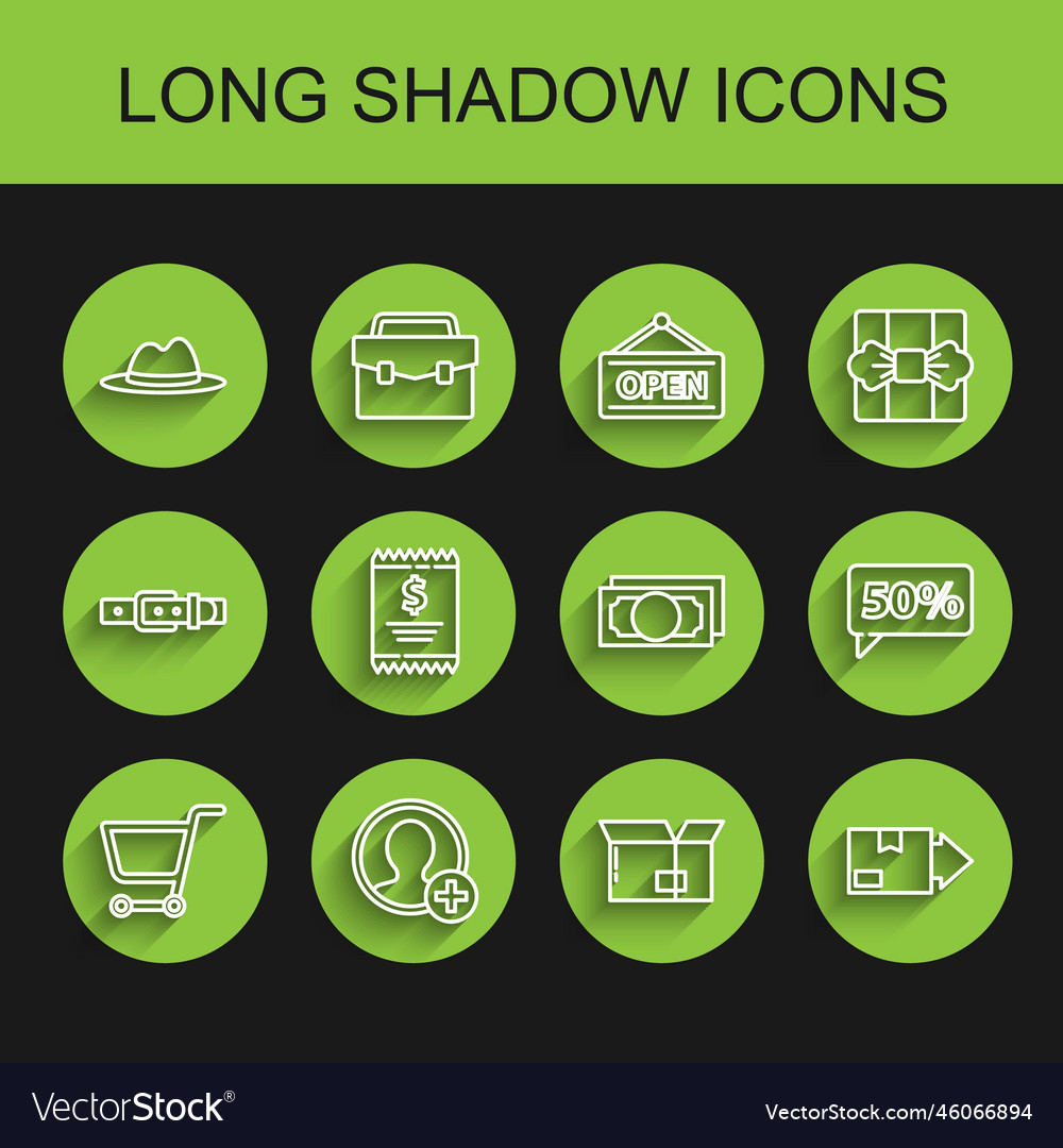 Set line shopping cart create account screen man vector image Set line shopping cart create account screen man