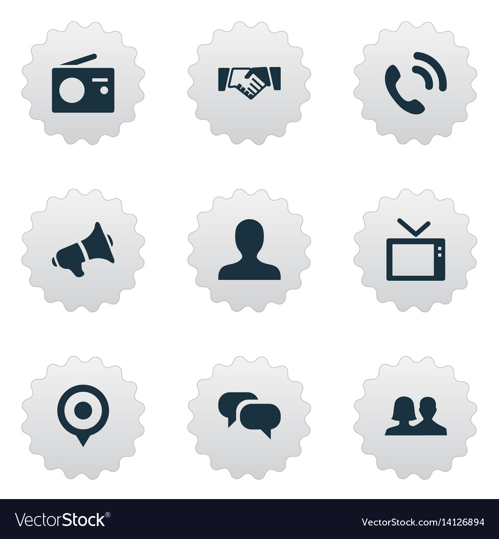 Set of simple network icons Royalty Free Vector Image