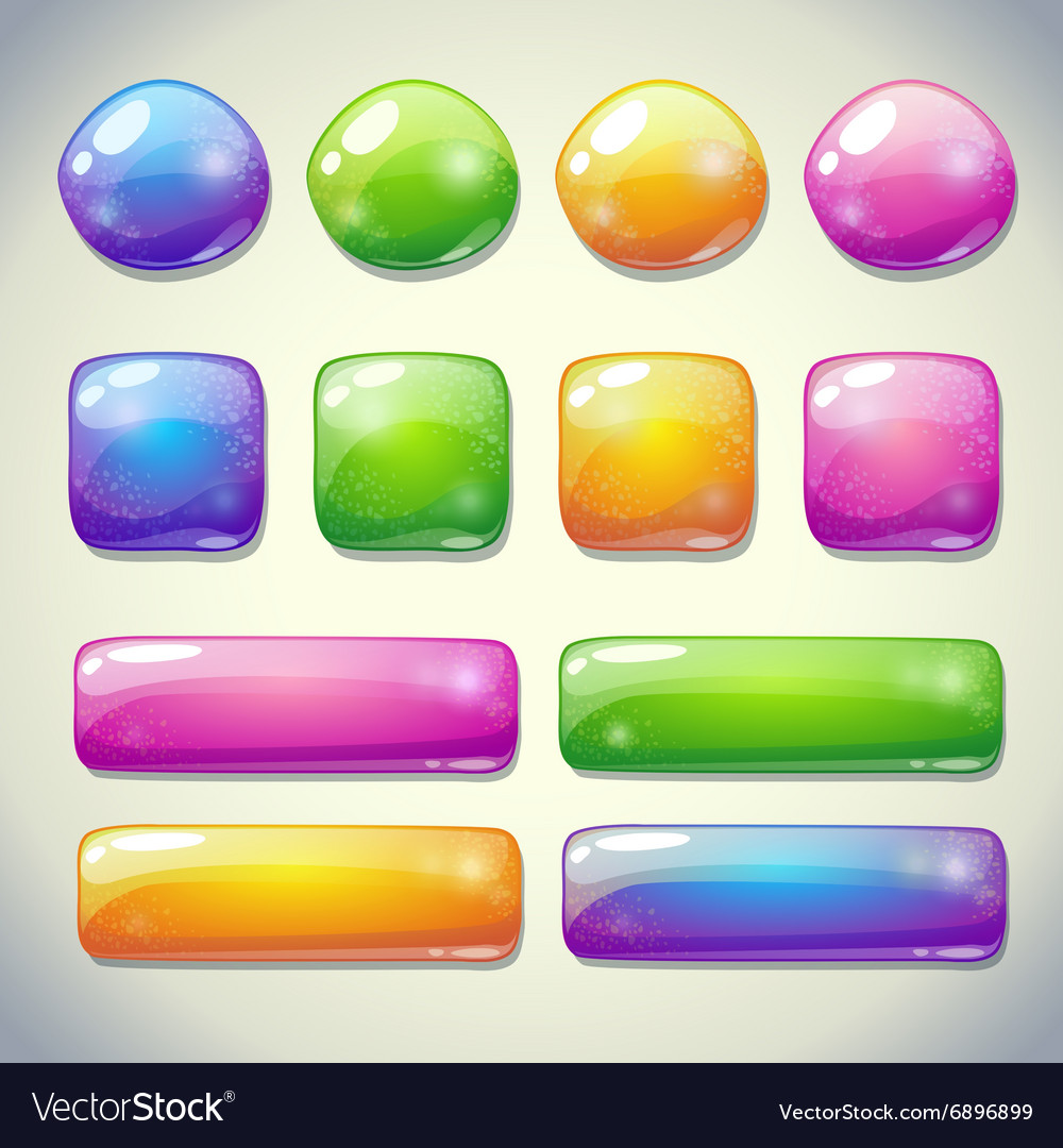 Colorful Glossy Buttons