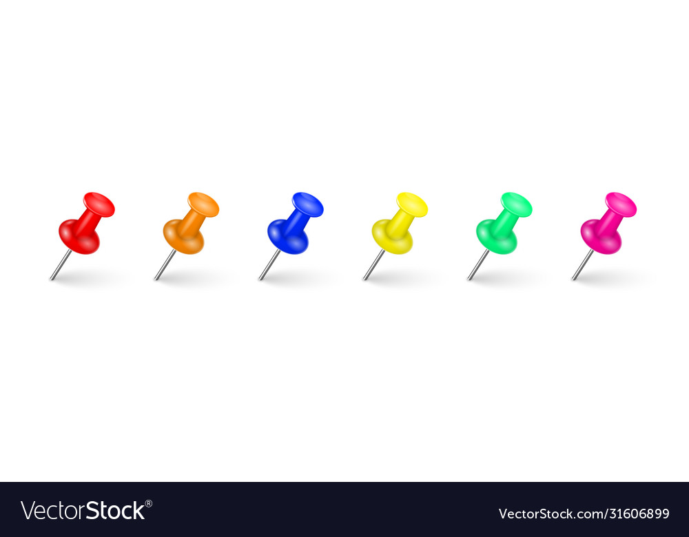 Colorful pin tacks