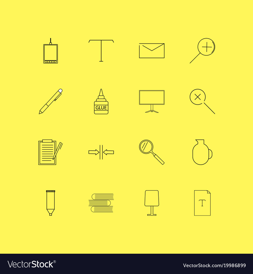 Design elements linear icon set simple outline