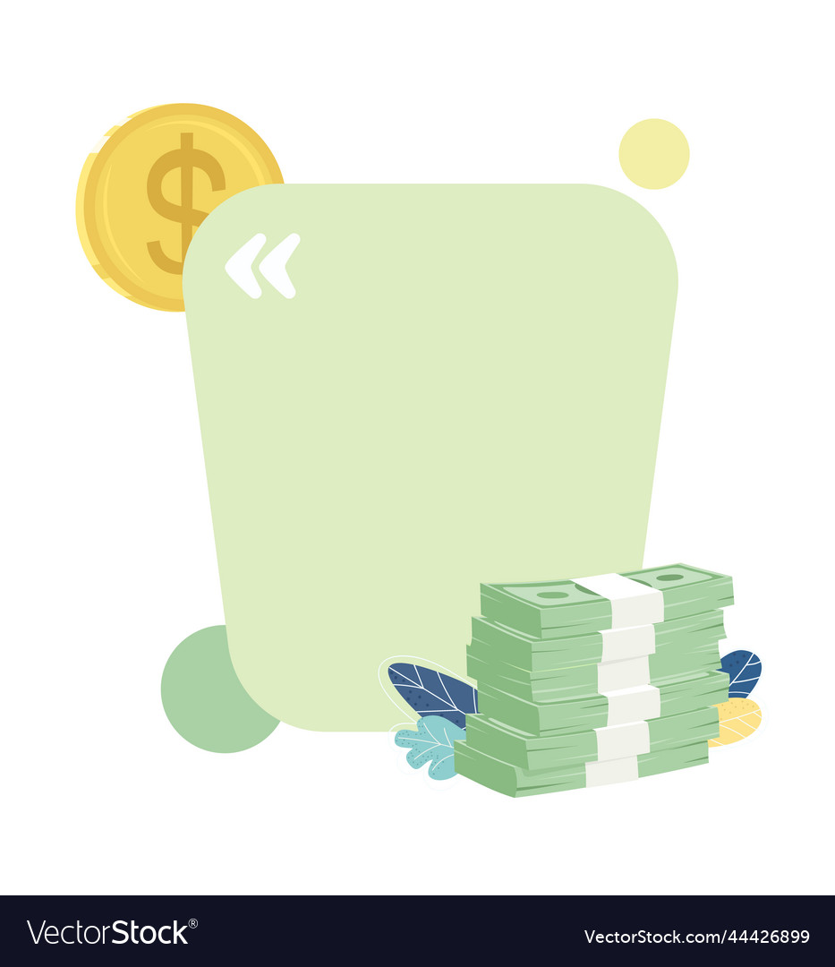 Fundraising event quote textbox with flat object vector image Fundraising event quote textbox with flat object