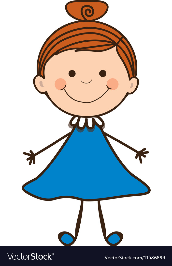 Girl child icon image Royalty Free Vector Image