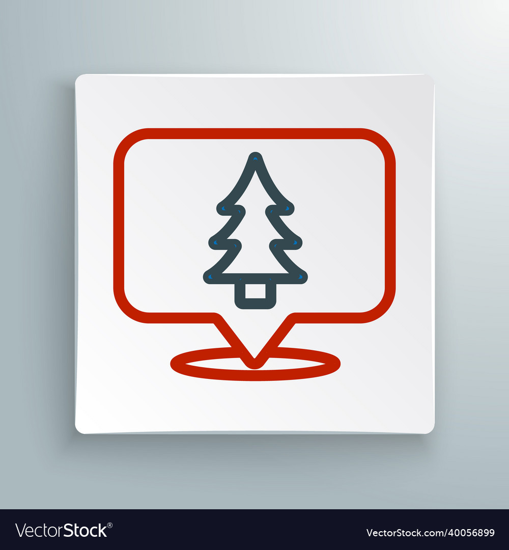 Line location of the forest on a map icon isolated Vector Image Line location of the forest on a map icon isolated