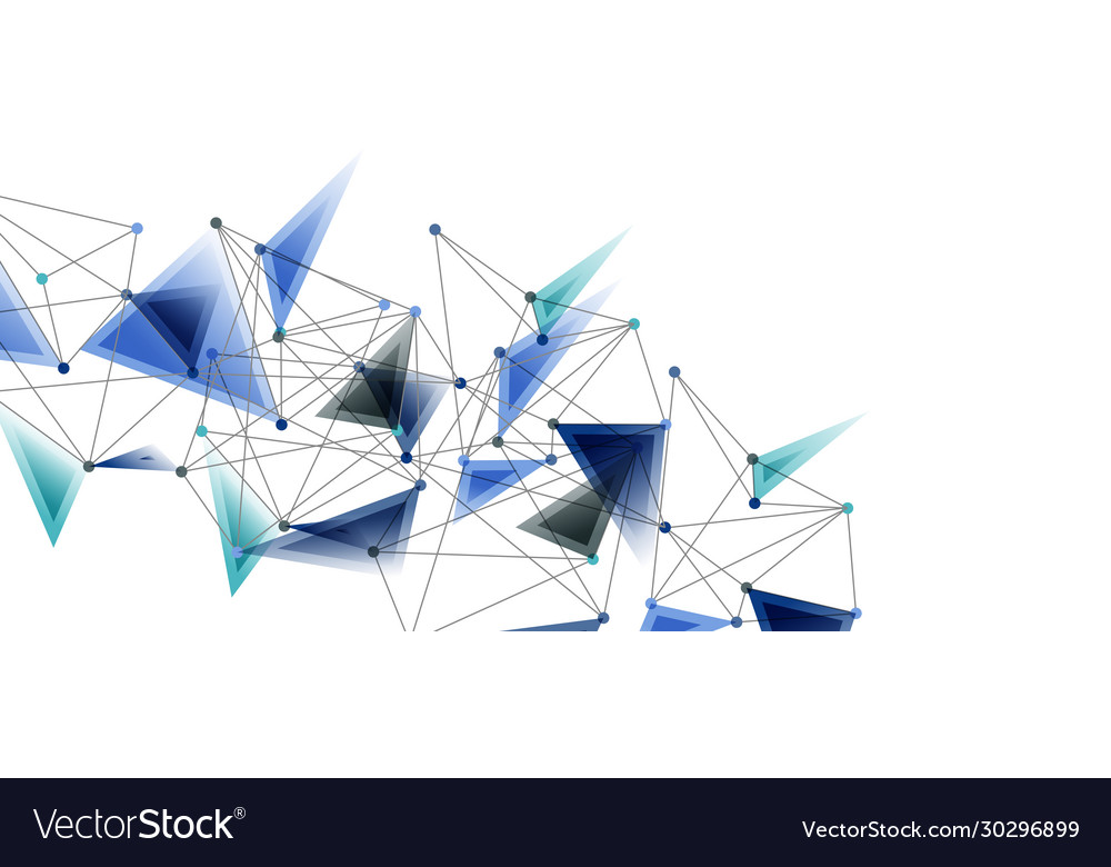 Line points connections triangular technology Vector Image Line points connections triangular technology