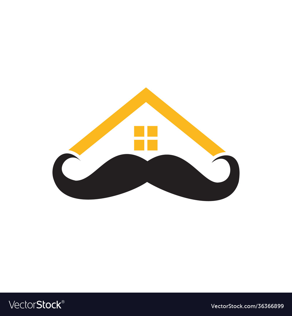 Mustache home logo design