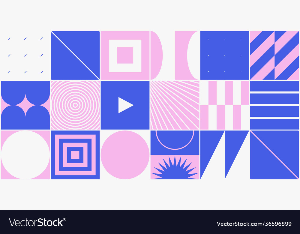 Neo modernism artwork pattern design Royalty Free Vector