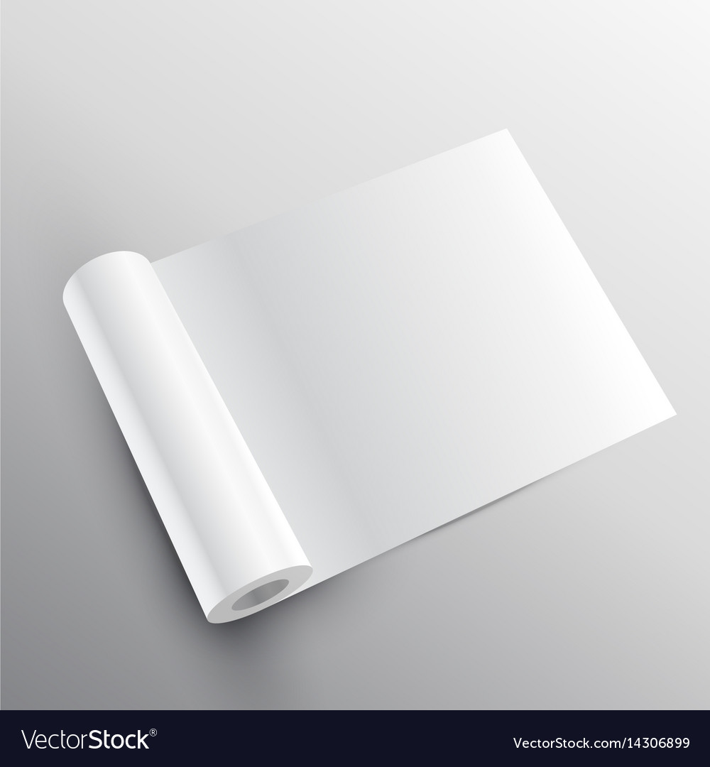 Paper roll mockup in 3d style