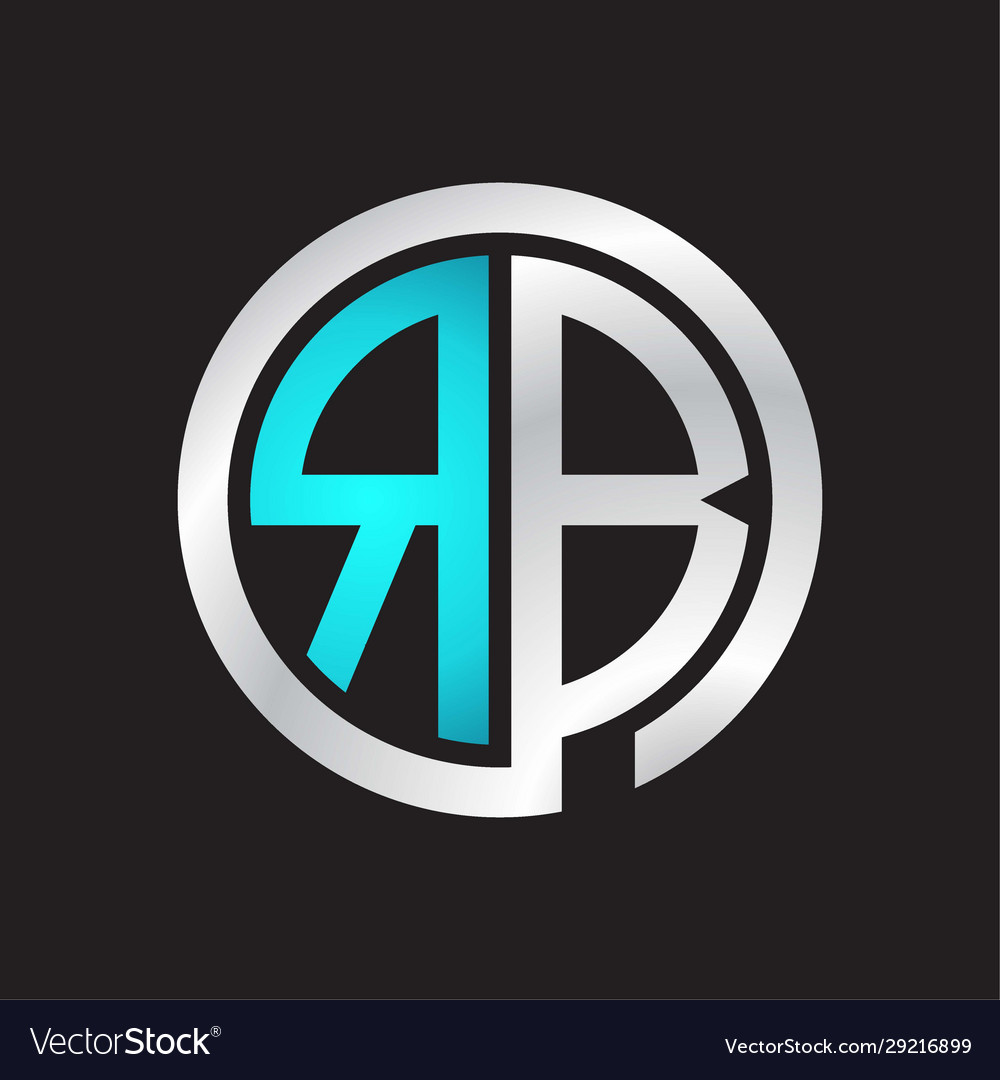 Rb initial logo linked circle monogram vector image Rb initial logo linked circle monogram