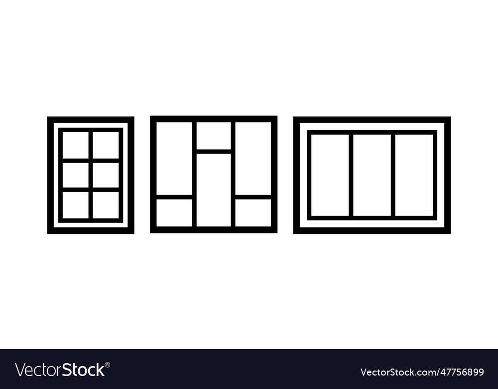 Sash window isolated icons